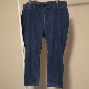 Classic Editions Petite XL Stretch Jeans - Pull-On Ankle Length